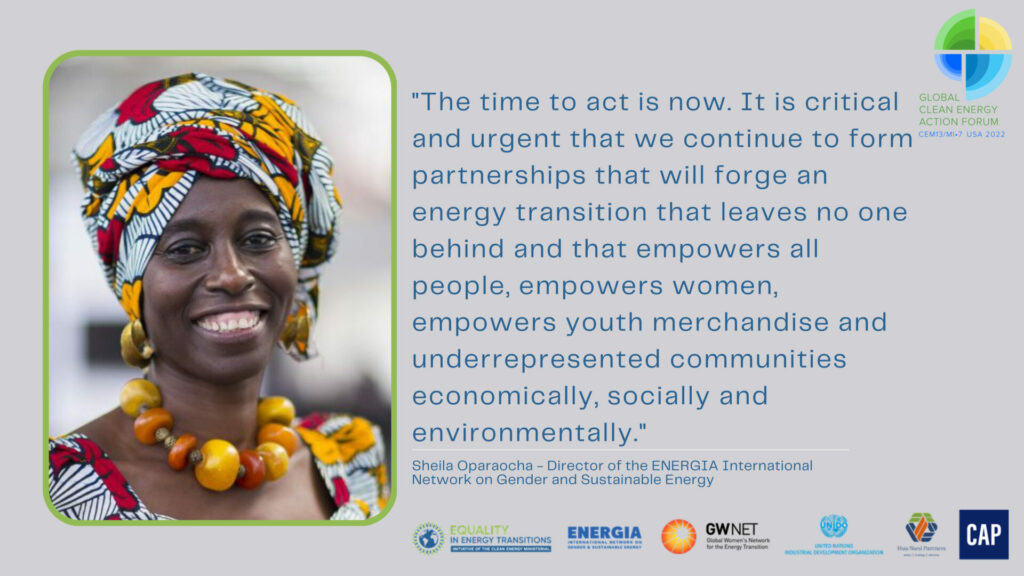 GCEAF (CEM13/MI7): Women Empower the Energy Transition - Equality in Energy  Transitions